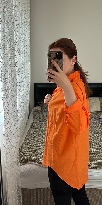 s Beden turuncu Renk Gömlek
