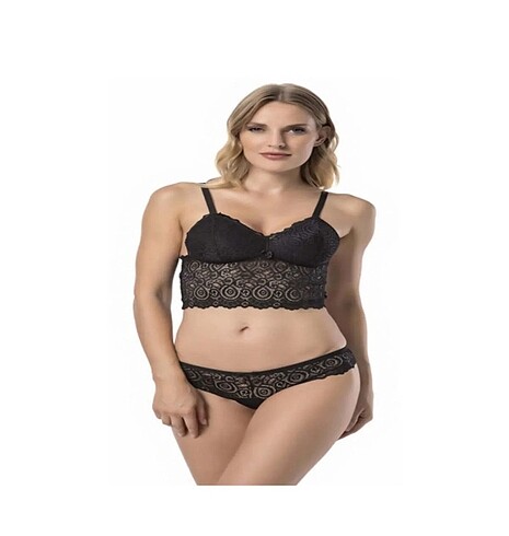 Diğer Siyah Uzun Desteksiz Bralet Takım 90B