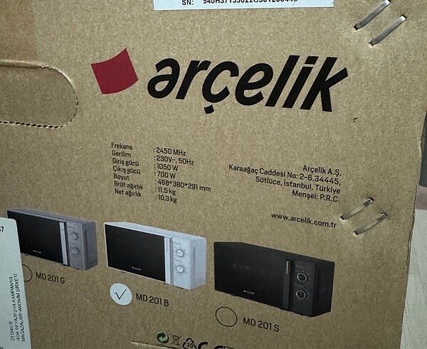 ARÇELİK MİKRODALGA FIRIN