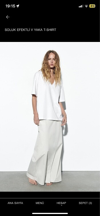 ZARA V YAKA T-SHIRT