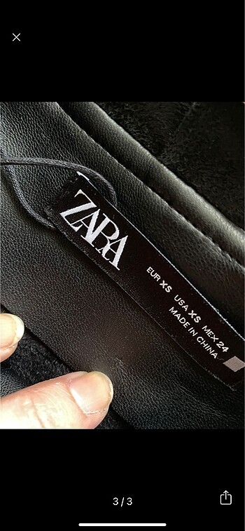xs Beden ZARA DERİ ETEK