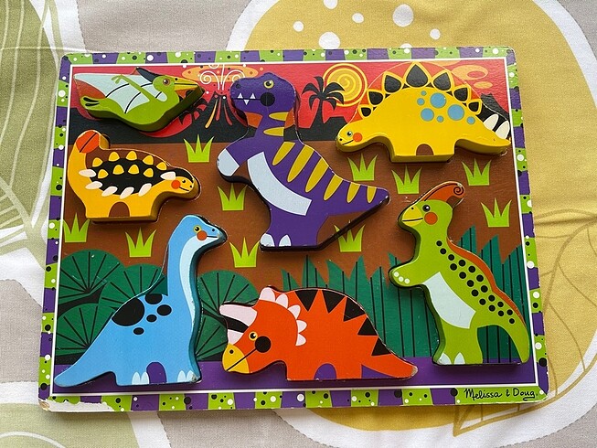 Melissa & Doug ahşap dinazor puzzle