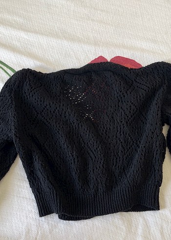 Diğer Siyah V Yaka Örgü Kadın Hırka