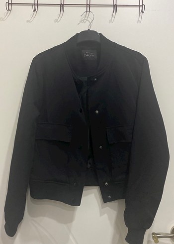 Düğmeli Siyah Midi Kadın Ceket - Görsel 2