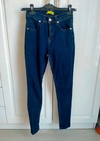 Lacivert Regular Fit Midi Kadın Kot Pantolon