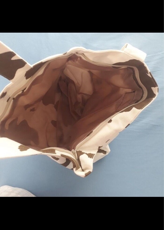 İnek desenli Bez çanta - Görsel 4