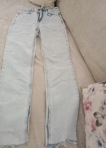 38 Beden mavi Kadın normal Boy Denim Pantolon