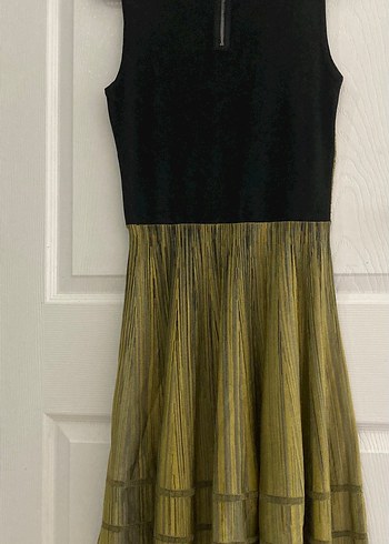 Haki Pilili Midi Boy İpekyol Marka Elbise - Görsel 2