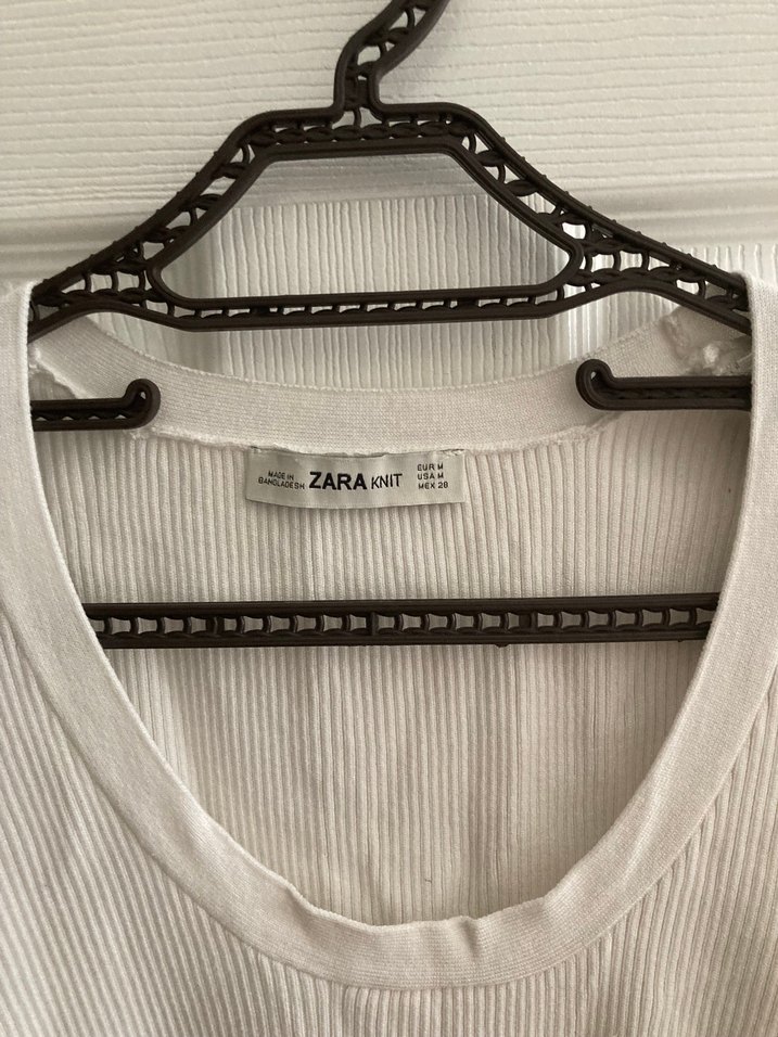 Kadın Beyaz Kısa Kollu Mini Tişört - Görsel 2