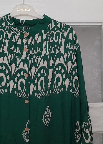 Yeşil tesettür Elbise - Görsel 5