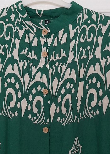 Yeşil tesettür Elbise - Görsel 3