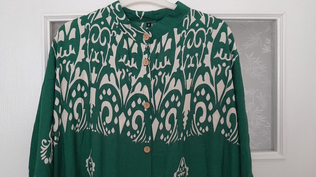 Yeşil tesettür Elbise - Görsel 3