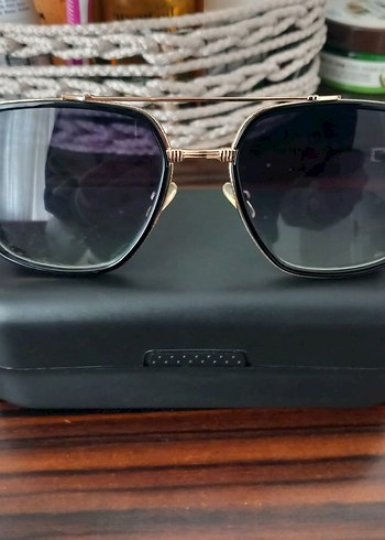 Parlak Altın Tokalı Modern Klasik erkek Gözlüğü - Görsel 4