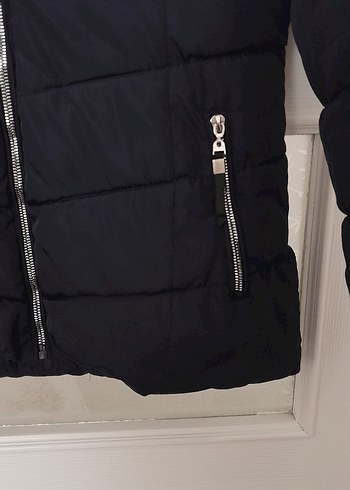 Kadın lacivert mont - Görsel 6