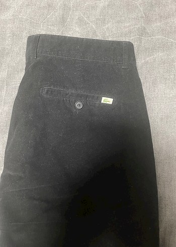 Lacoste Siyah Erkek Suet Duz Kesim Pantolon