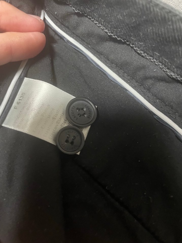 Lacoste Siyah Erkek Süet düz Kesim Pantolon — görsel 6/6