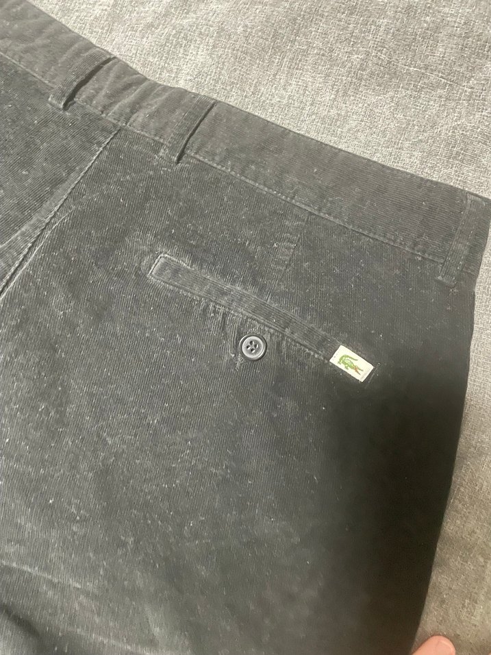 Lacoste Siyah Erkek Süet düz Kesim Pantolon — görsel 3/6