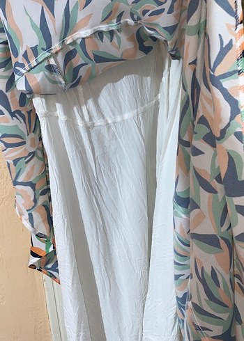 Çiçek Desenli Uzun Pilili Kadın Elbise - Görsel 5