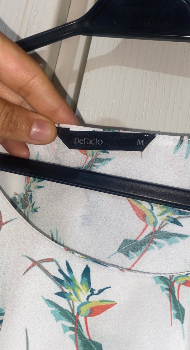 Beyaz Mini Bohem Renkli Desenli Bluz - Görsel 3