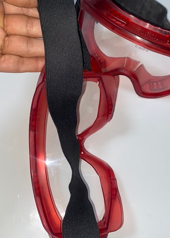 2 adet tek fiyat Kırmızı Tokalı Biker Stil Yüzücü Gözlüğü - Görsel 4