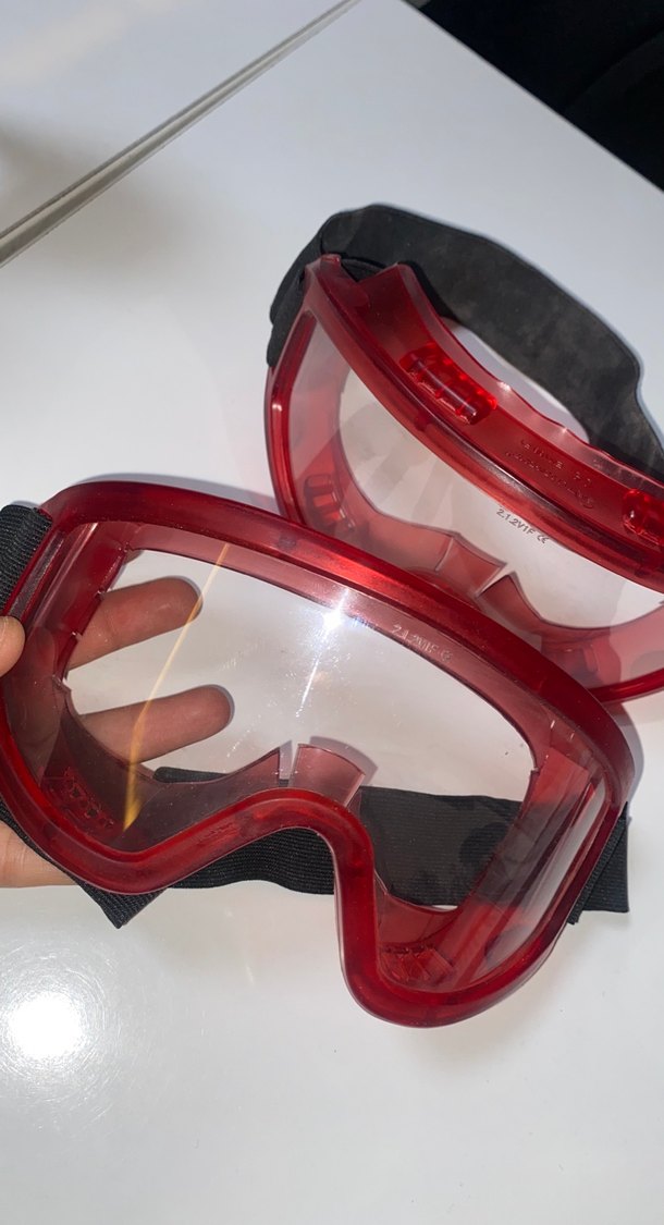 2 adet tek fiyat Kırmızı Tokalı Biker Stil Yüzücü Gözlüğü - Görsel 2