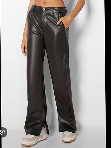 Bershka sıfır deri pantalon
