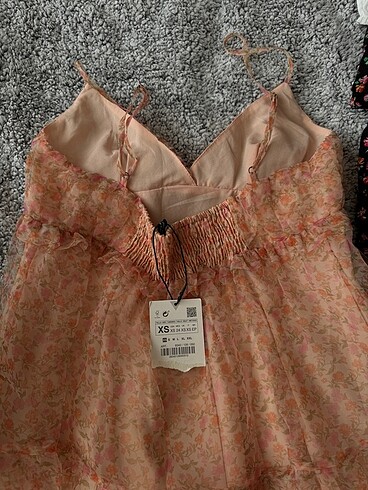 xs Beden turuncu Renk Zara Elbise