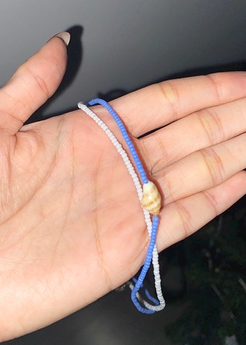 Mor-Beyaz Boncuk Kolye İkili Fiyat - Görsel 2