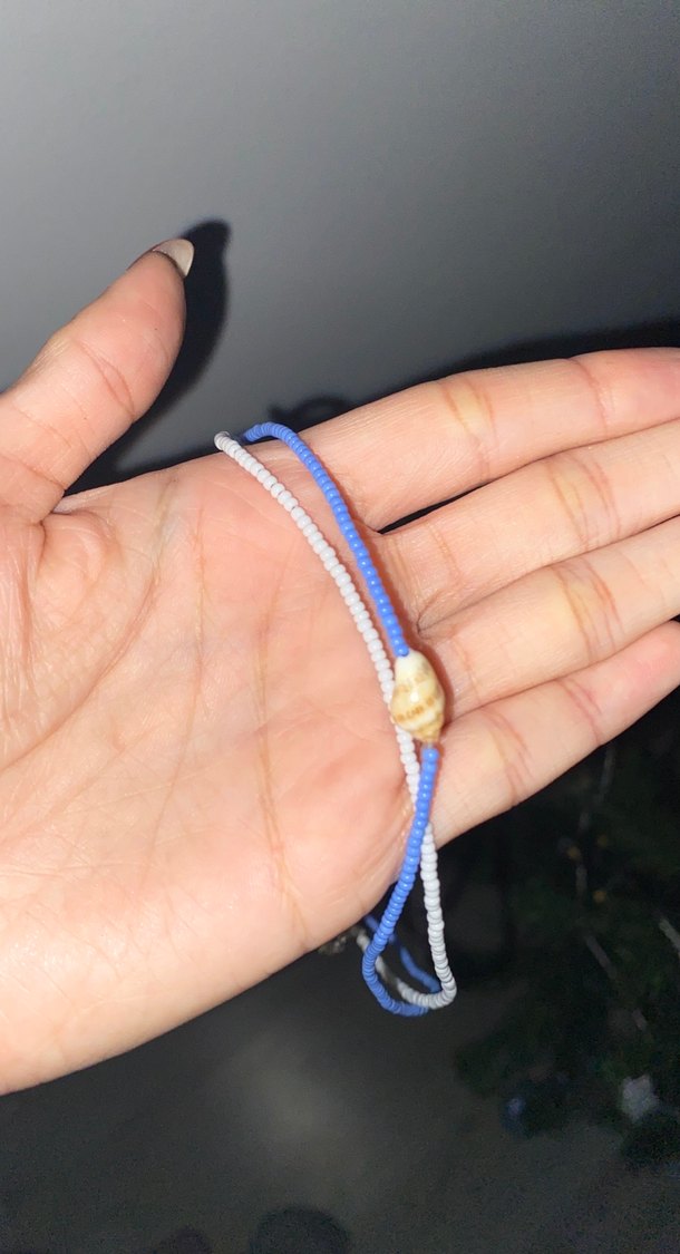 Mor-Beyaz Boncuk Kolye İkili Fiyat - Görsel 2