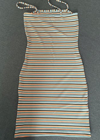 Koton Çizgili İnce Askılı Midi Elbise - Görsel 2