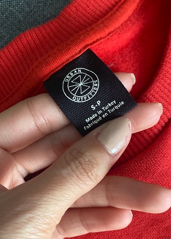 Kırmızı Beli Lastikli Sweatshirt - Görsel 2