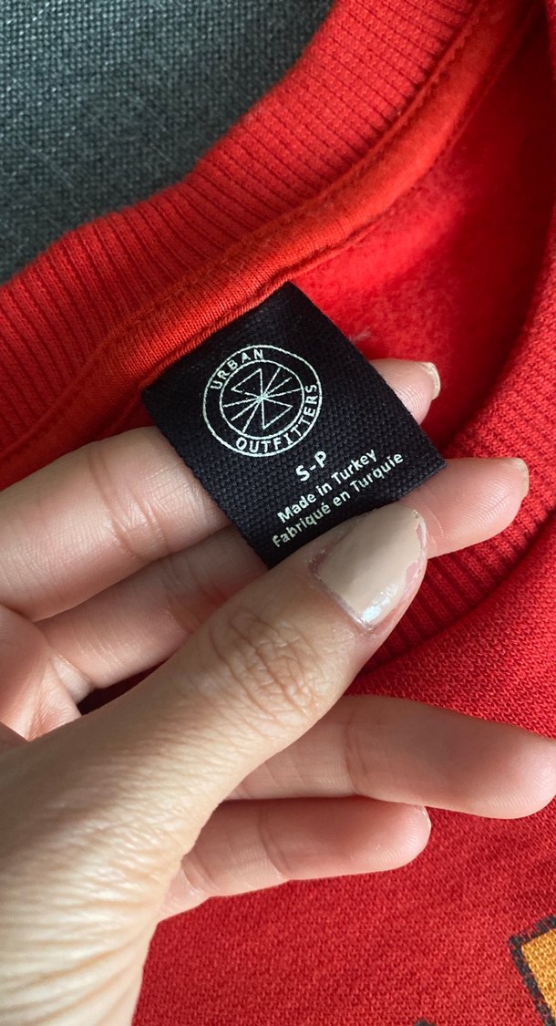 Kırmızı Beli Lastikli Sweatshirt - Görsel 2