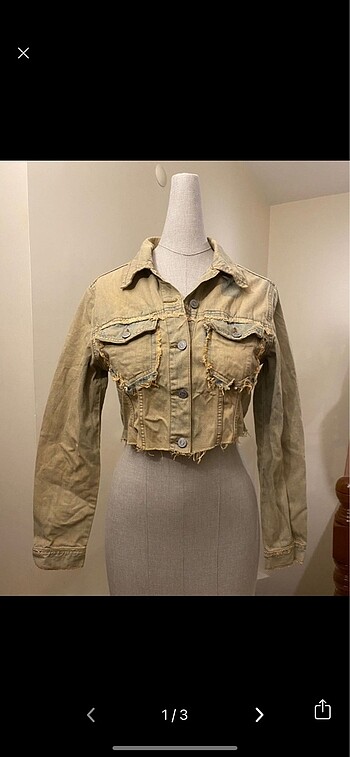 Vintage crop kot ceket