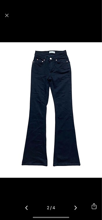 American Vintage Siyah ispanyol paça jean flare
