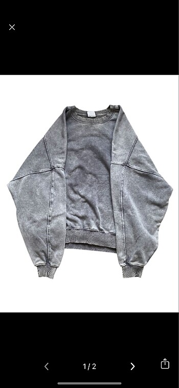 Bershka yıkamalı sweat