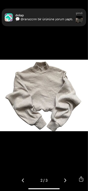 Bershka Boğazlı yumuşak kazak crop