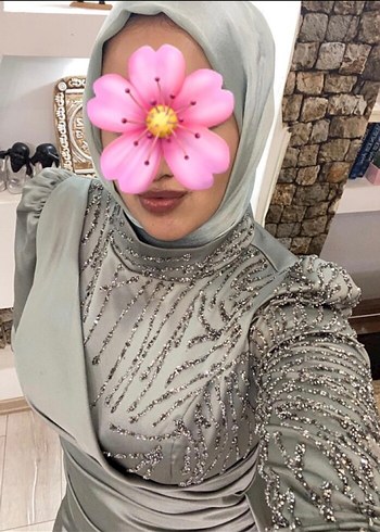 Kadın Gri Drapeli Uzun Abiye Elbise - Görsel 3