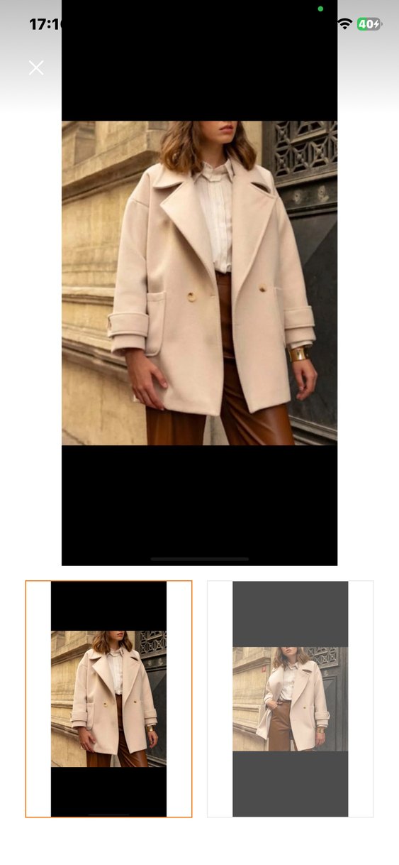 Kadın Beyaz Midi Boy Rahat Kesim Kaban - Görsel 5