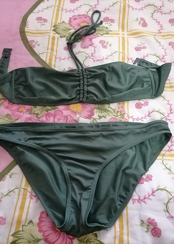 Yeşil Bohem Tarzı İpli Bikini Takımı