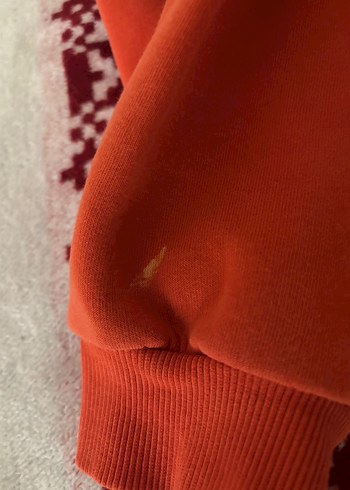 Turuncu Kapüşonlu Sweatshirt - Görsel 5