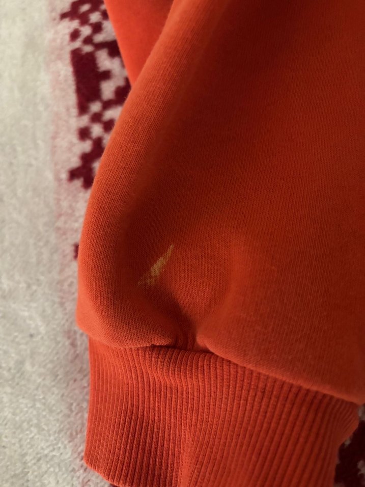 Turuncu Kapüşonlu Sweatshirt - Görsel 5