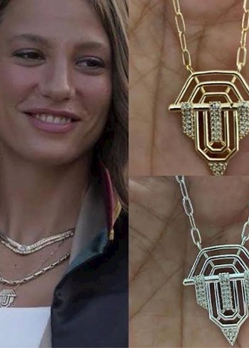 Altın Renkli Zincir Detaylı Kolye - Görsel 2