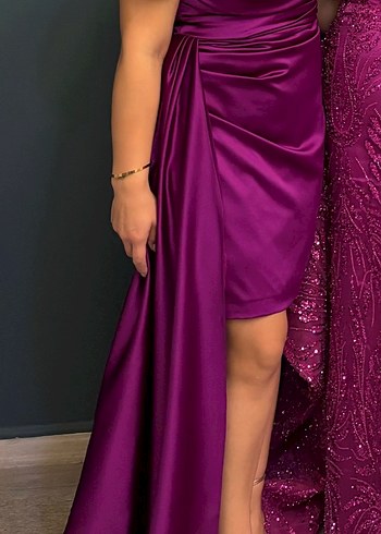 Fuşya Gece Elbisesi - Görsel 2