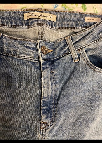 30 Beden Geniş Kesim Midi Boy Kadın Denim Pantolon