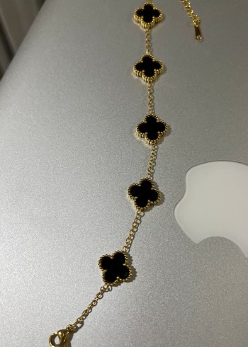 Beden altın Renk VAN CLEEF Zincir Detaylı Altın Renkli Gotik Bileklik