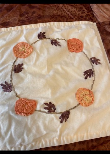 Kahverengi el Nakışlı Yatak Örtüsü - Görsel 7