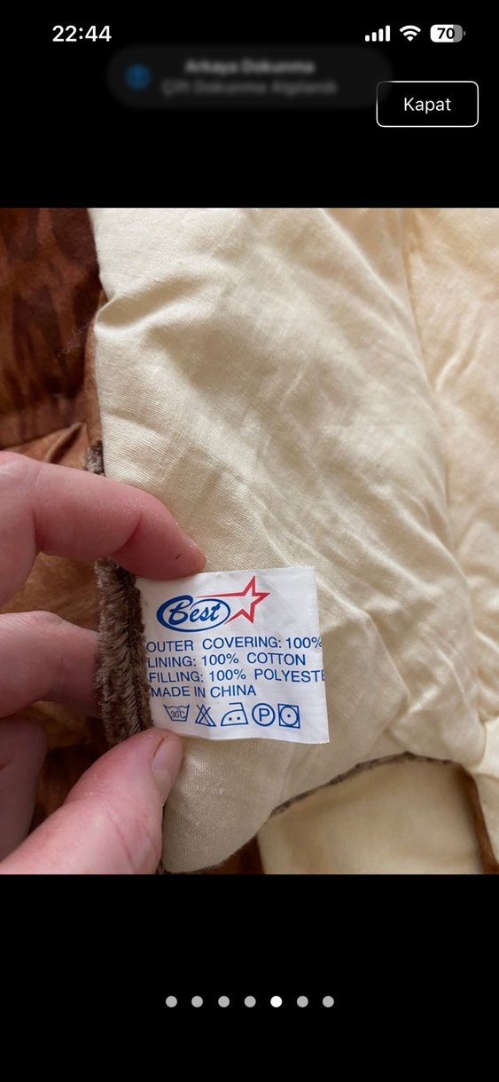 Kahverengi el Nakışlı Yatak Örtüsü - Görsel 5