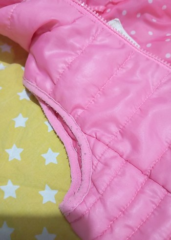 Kız Çocuk Kapüşonlu Pembe Yelek - Görsel 4