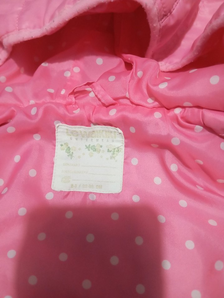 Kız Çocuk Kapüşonlu Pembe Yelek - Görsel 3