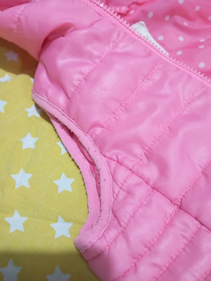 Kız Çocuk Kapüşonlu Pembe Yelek - Görsel 4